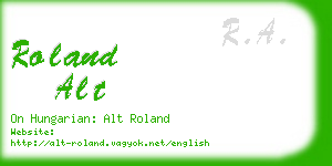 roland alt business card